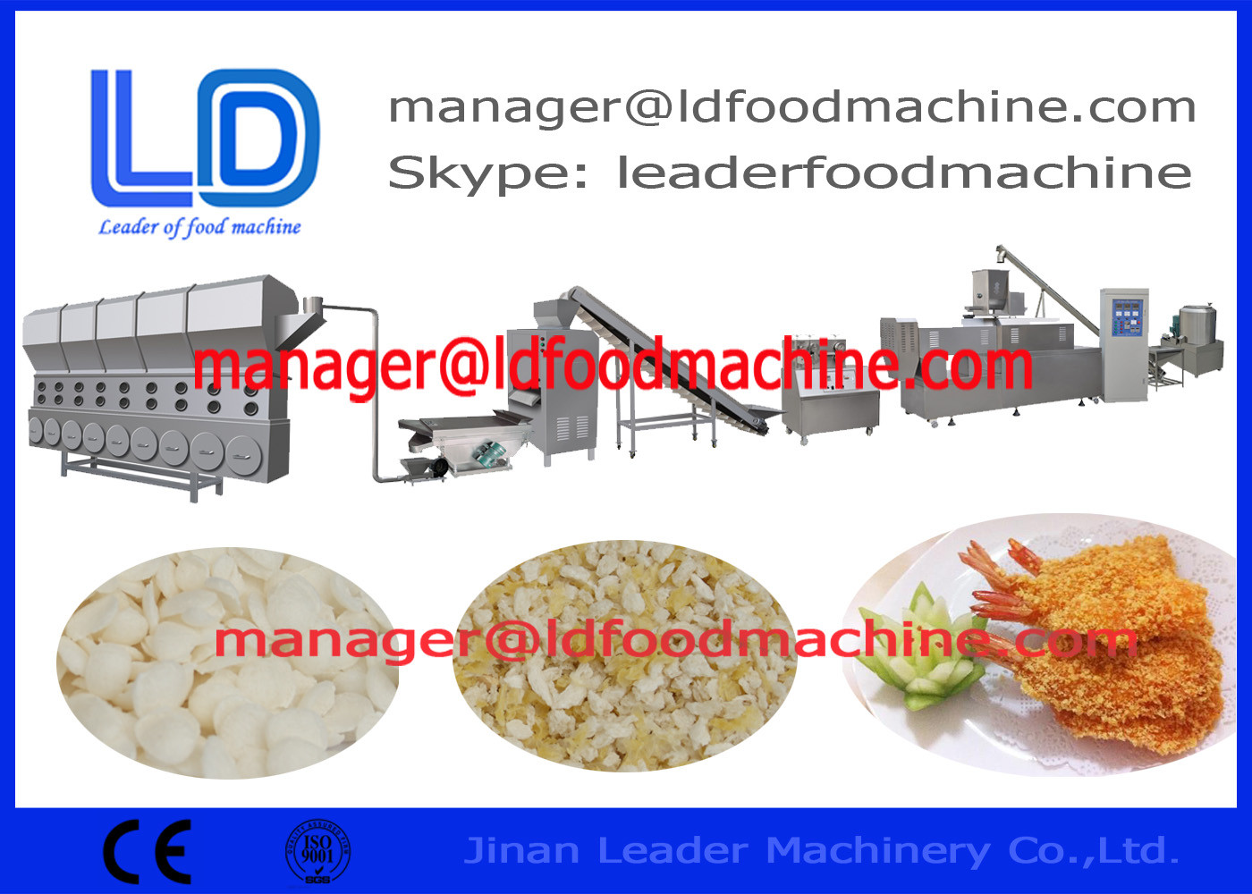 filet/overzees voedselBroodkruimelmachine/het materiaal van de voedselverwerking